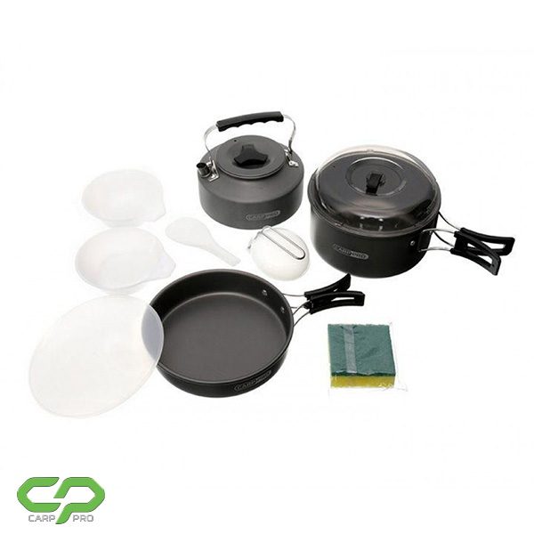 Carp Pro Complete Cookware Aluminium with Anodised Coating 7pcs CP1122
