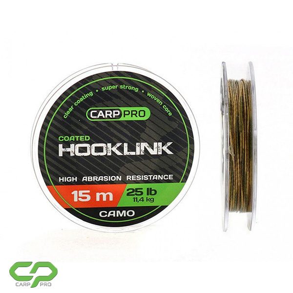 Carp Pro Soft Coated Hooklink Camo 15m 15lb CP4210-015