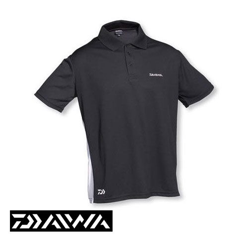 Majica Daiwa D-VEC Polo-Shirt crna -L - Ribolovački